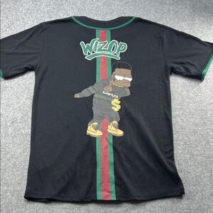 Simpson Men‎ Jersey Black Graphic  T-Shirt zs 2XL